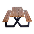 Bord-/bänkset X-modell Teak 176 x 151 cm  Hortus